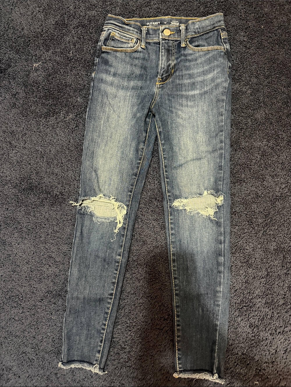 Old Navy Kids Distressed Skinny Jeans - Blue